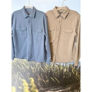 Lot Of 2 CUTS Hyperloop Overshirt Button Down Men's M Hyperloop French Terry